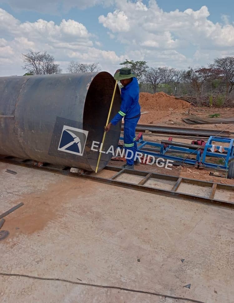 Measuring a CIP tank during fabrication