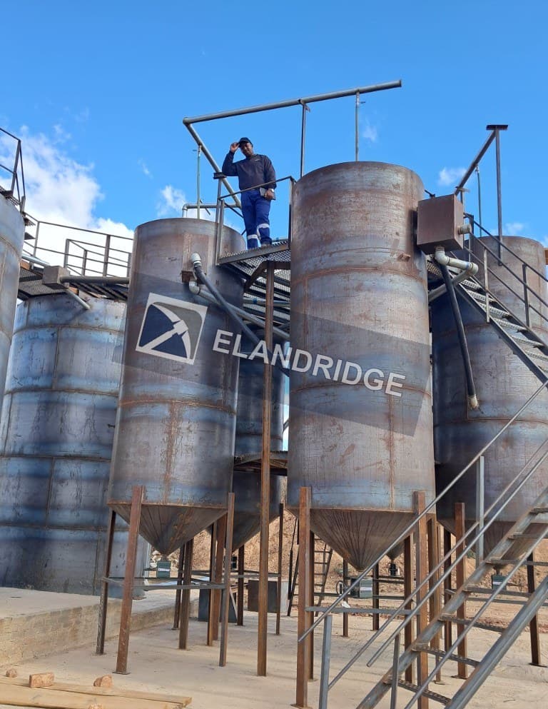 CIP tanks and access stairs at Yellow Snake